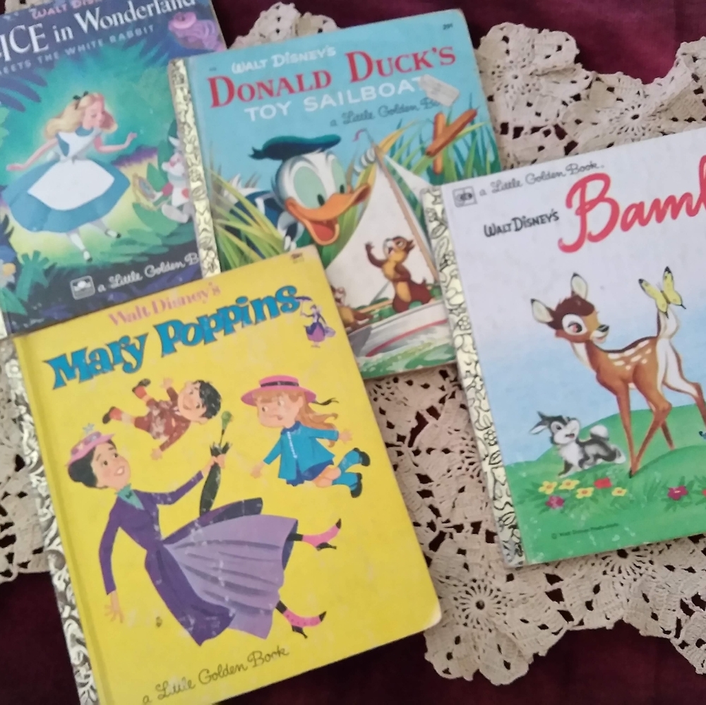 Vintage Walt Disney Little Golden Books Bundle